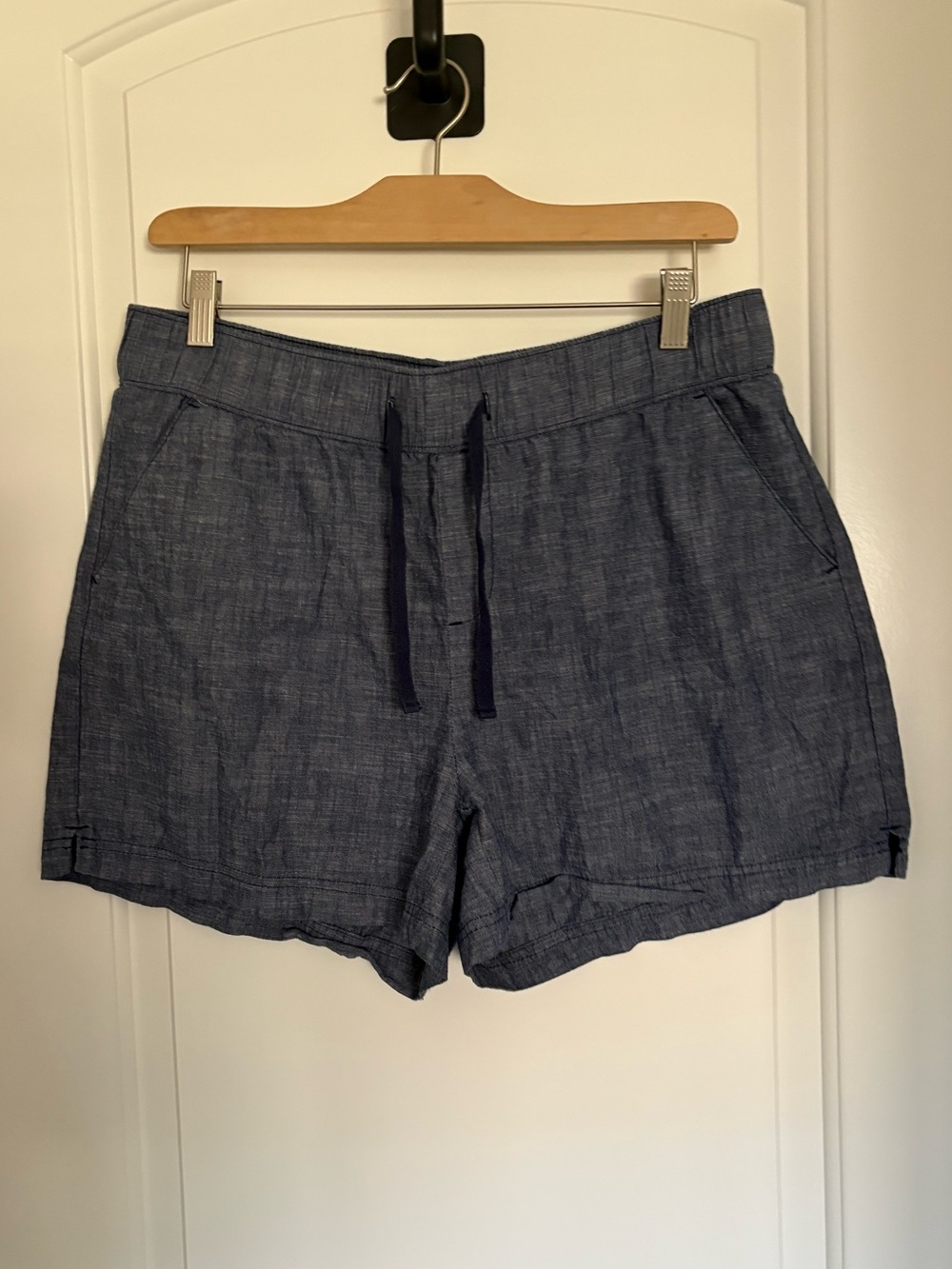 bcg Navy Chambray Drawstring Women's Shorts